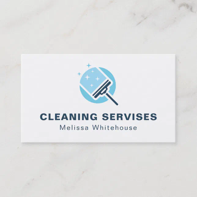 Modern Cleaning House Maid Services Business Card | Zazzle