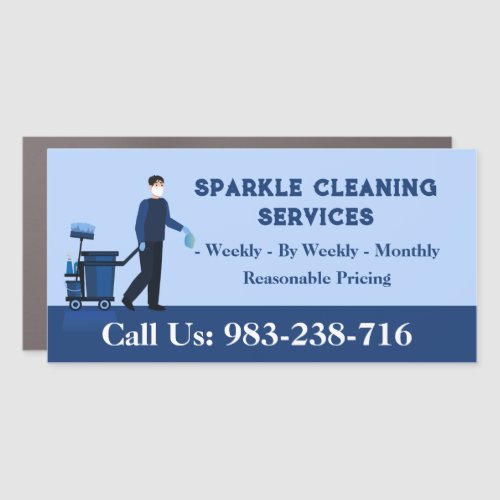 Modern Cleaning Service Business Car Magnet