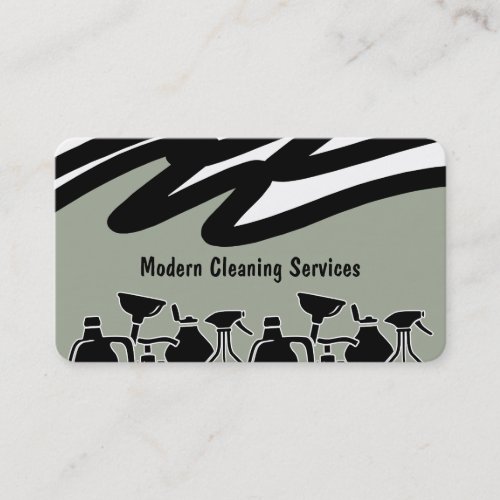 Modern Cleaning Service Business Card