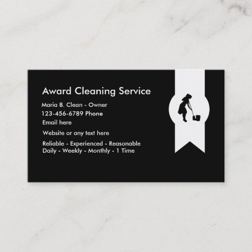 Modern Cleaning Service Business Card