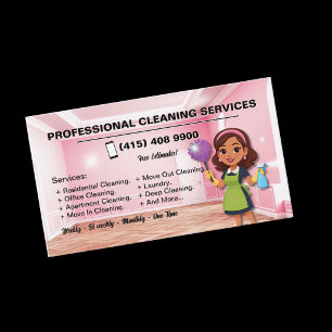 Modern Cleaning Service Business Card