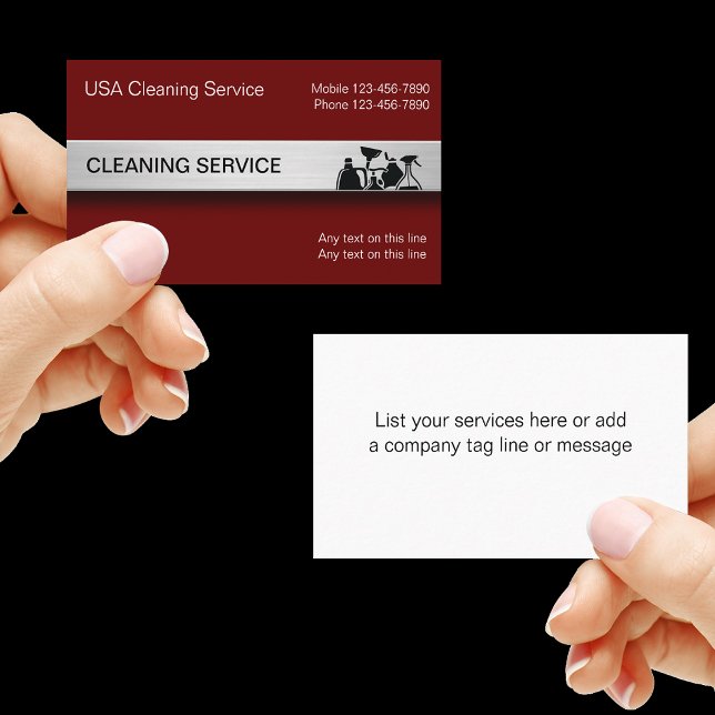 Modern Cleaning Service Business Cards (Creator Uploaded)
