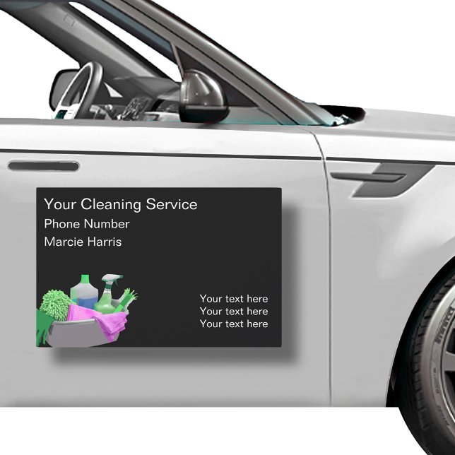 Modern Cleaning Service Car Magnet (Creator Uploaded)