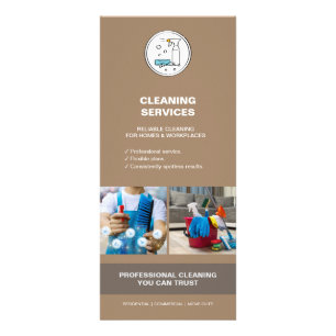 Modern Cleaning Service Rack Card
