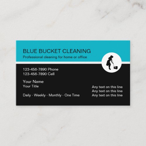 Modern Cleaning Service Unique Business Cards