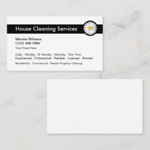 Modern Cleaning Services Business Card