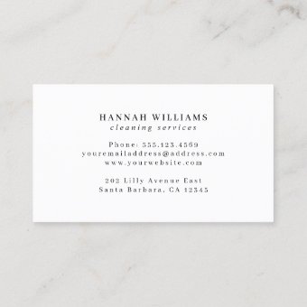 Modern Cleaning Services Logo Business Card | Zazzle