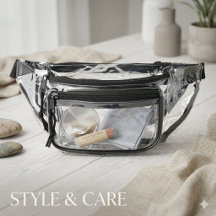 Modern Clear Fanny Pack Minimal Travel Carry Bag