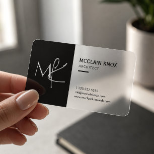 Modern Clear Plastic Business Card Cards
