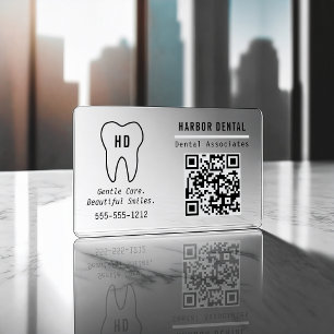 Modern Clear Transparent Dental Business Cards