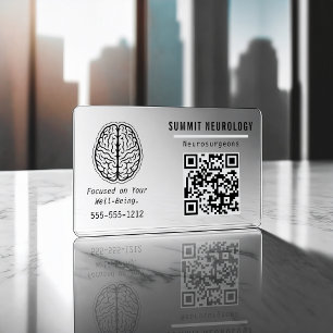 Modern Clear Transparent Neurology Business Cards