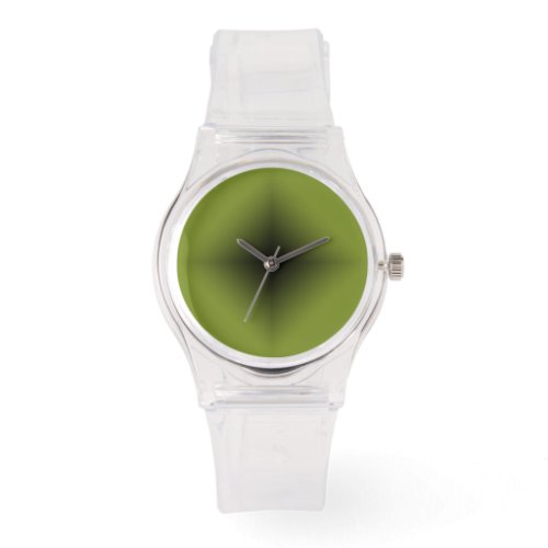 Modern Clear with Black and Wasabi Green Dial Watch