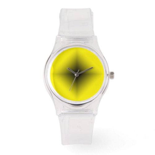 Modern Clear with Black and Yellow Dial Watch