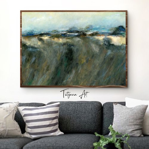 Modern Cliff Edges Abstract Landscape Painting Poster
