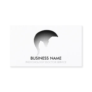 Modern Clinical Psychology Doctor logo qr code Business Card