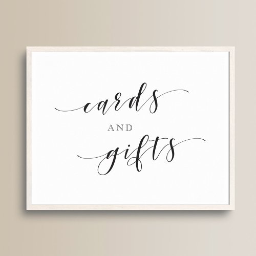 Modern Clligraphy Wedding Cards and Gifts Sign