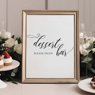Modern Clligraphy Wedding Dessert Bar Sign