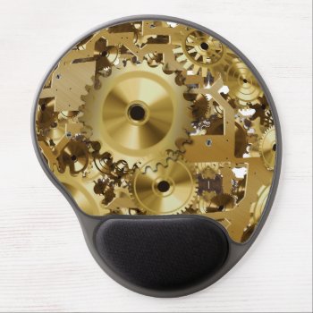 Modern Clock Engine Gel Mousepad by Shopia at Zazzle