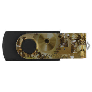 Modern Clock Engine USB Swivel Flash Drive