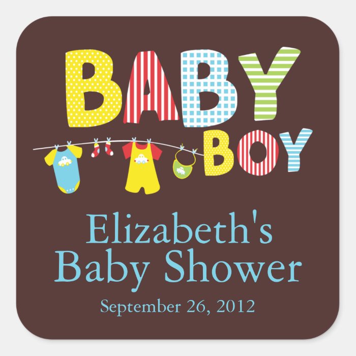 Baby Boy Baby Shower Sticker stickers by celebrateitinvites