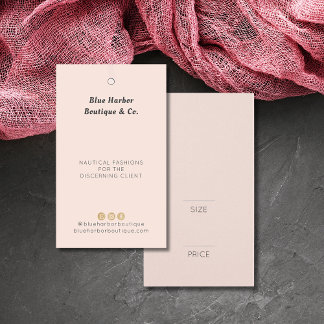 Modern Clothing Boutique Blush Pink Price tag