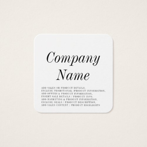 Modern Clothing Brand Minimal Hang Tag Design