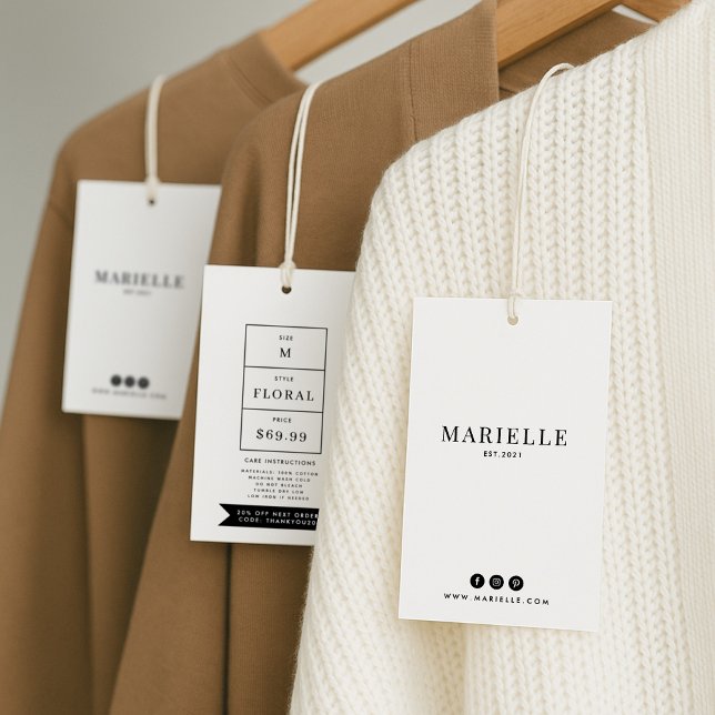 Modern Clothing Hang Tag, Clothing price hang tag (Creator Uploaded)