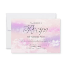 Modern Cloud Bridal Shower Recipe Request