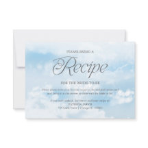Modern Cloud Bridal Shower Recipe Request