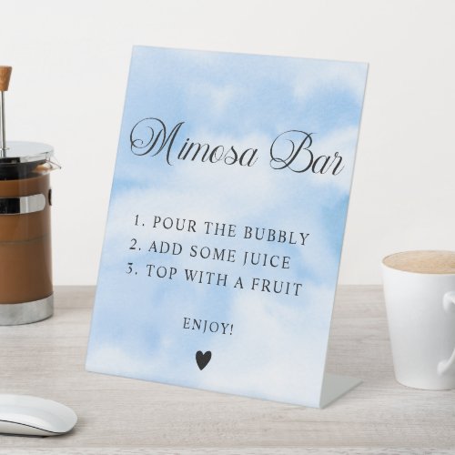 Modern Cloud Nine Bridal Shower Mimosa Bar Sign