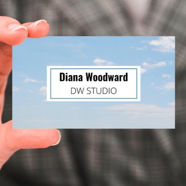 Modern Clouds Photo Business Card (Creator Uploaded)