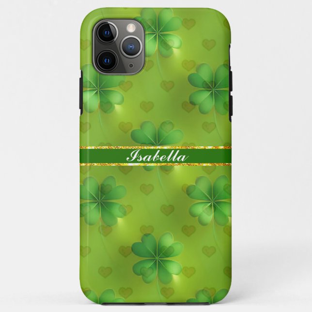 Modern Clover 4 Lists Green Collection Case-Mate iPhone Case (Back)