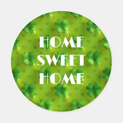 Modern Clover 4 Lists Green Collection Coaster Set