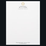 Modern Clover Gold Logo Luxury Boutique  Letterhead<br><div class="desc">s name on this chic letterhead template. Designed for jewelry designers,  crafters,  decorators,  interior designers or any stylish business. © 1201AM CREATIVE</div>