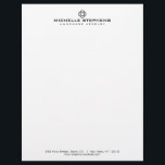 Modern Clover Logo Luxury Boutique White Letterhead<br><div class="desc">An abstract clover motif offers a clean and unique brand image on this custom letterhead. Great for boutiques,  jewelry designers,  fashion-forward businesses,  interior designers,  and more. © 1201AM CREATIVE</div>