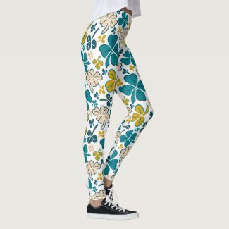 Modern Clover Shamrock Pattern St. Patrick`s Day 