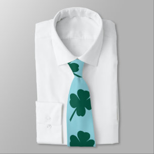 Modern Clover St Patricks Day Neck Tie