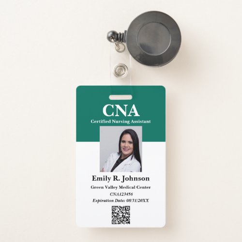 Modern CNA ID Badge
