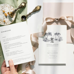 Modern Coastal Cowgirl Bachelorette Party Invitation