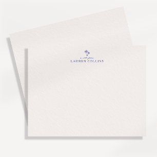 Modern Coastal Palm Tree Stationery Note Card