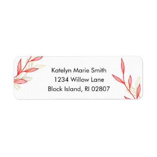 Modern Coastal Wedding Return Address Labels