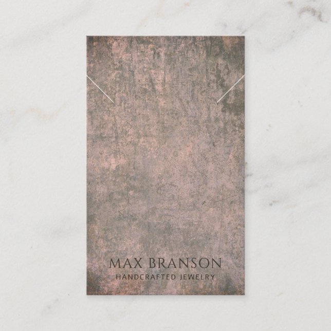 Modern Coca Brown Necklace Display Card (Front)