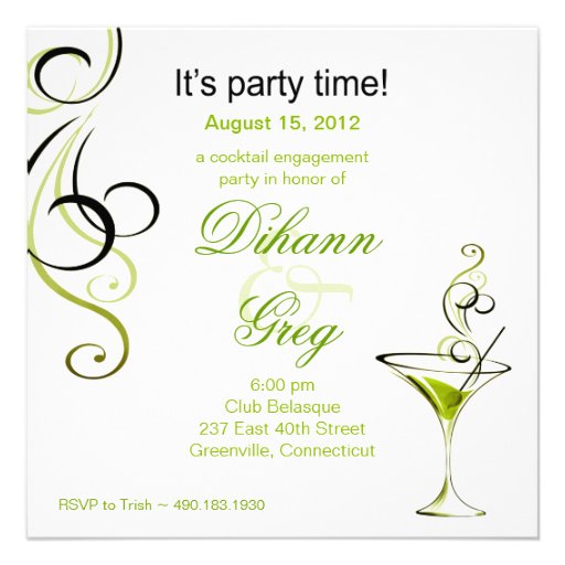 Cocktail Engagement Party Invitations 4
