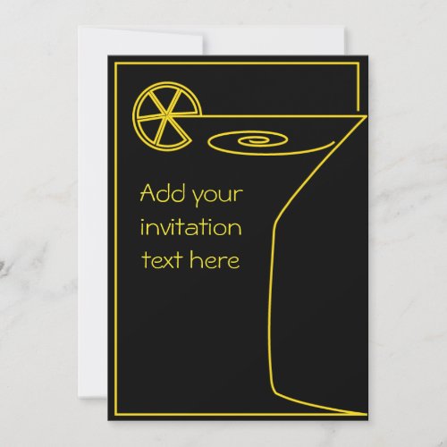 Modern cocktail party design invitation