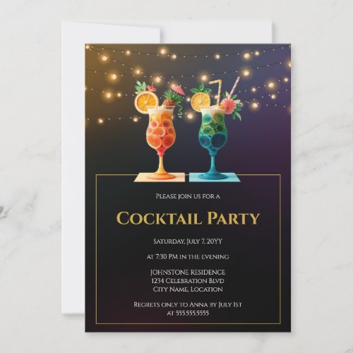 Modern Cocktail Party Invitation