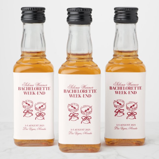 Modern Cocktails Bachelorette Weekend  Liquor Bottle Label (Bottles)