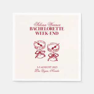 Modern Cocktails Bachelorette Weekend Napkins