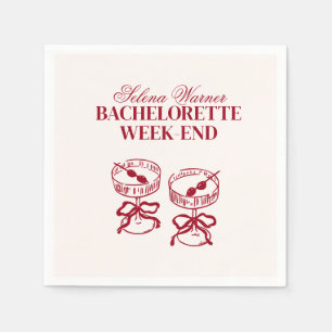 Modern Cocktails Bachelorette Weekend Napkins