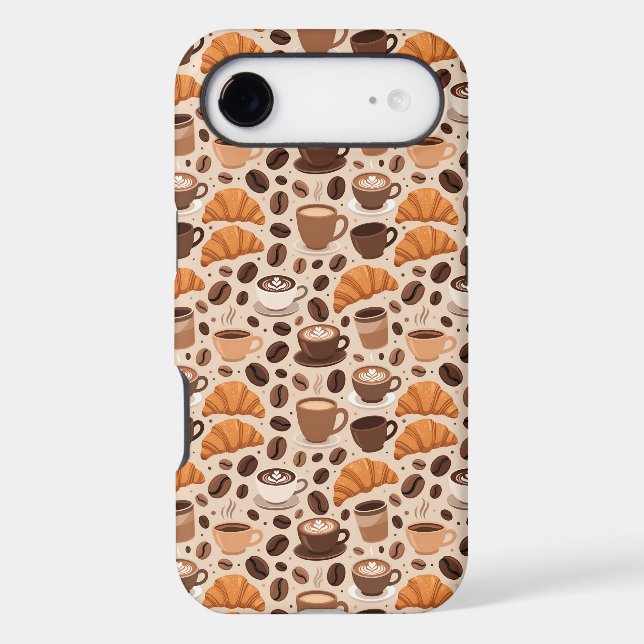 Modern Coffee Aesthetic Pattern Case-Mate iPhone Case (Back)