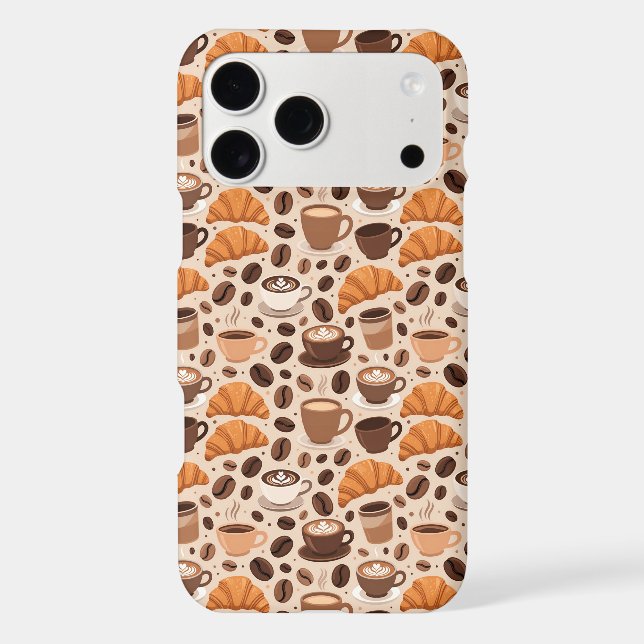 Modern Coffee Aesthetic Pattern Case-Mate iPhone Case (Back)